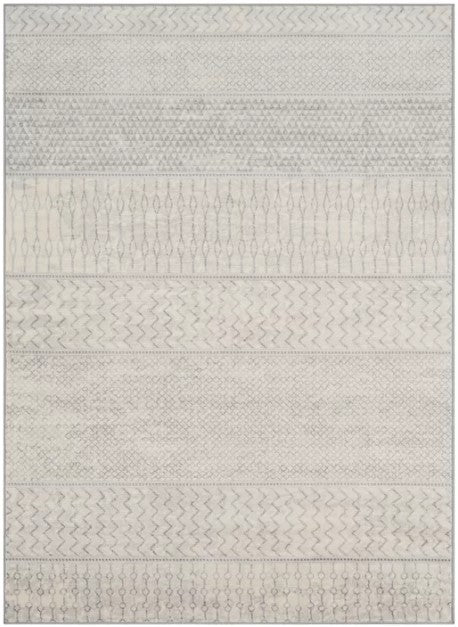 Mary Power Loom Grey/Ivory Rug, 160x220cm