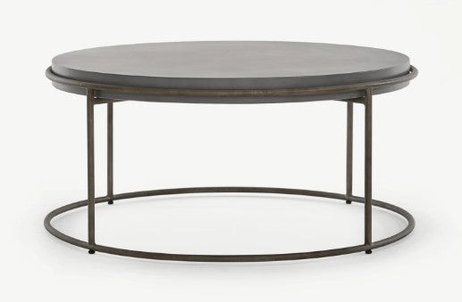 Zurn Round Coffee Table, Concrete, 90x90x43cm