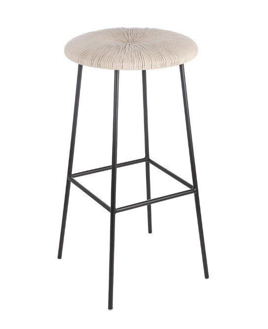 Retreat Round Wicker Bar Stool, 43x43x89cm