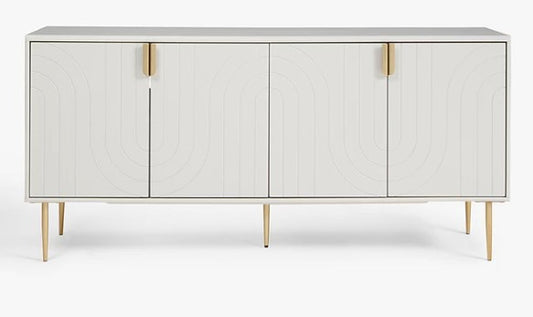 Harvard TV Stand Sideboard for TVs up to 75", Light Grey, 75x160x40cm