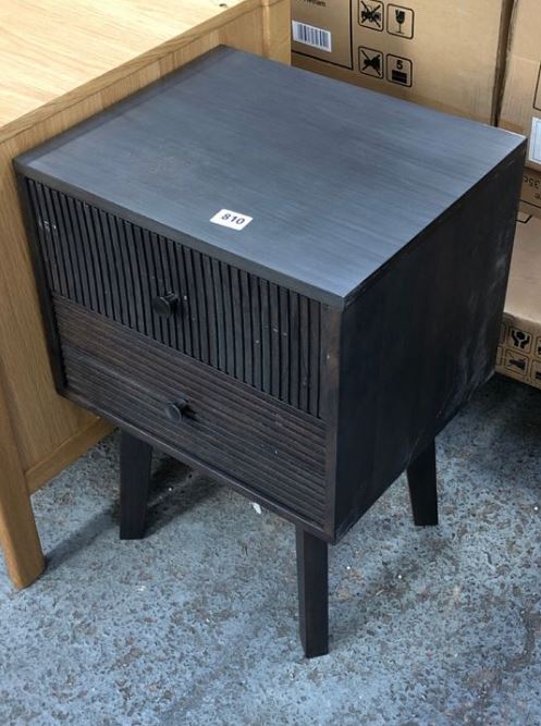 John Lewis Padma Brass Bedside Table - Black,