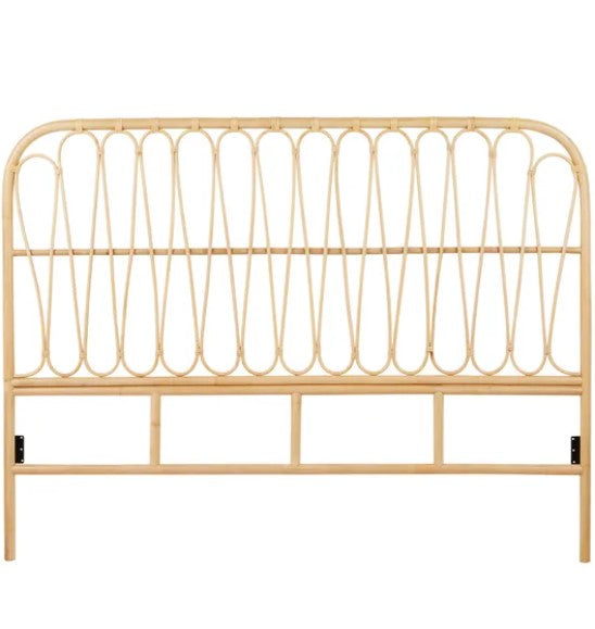 Natural Cane Headboard, Double, 114x135x3.5cm