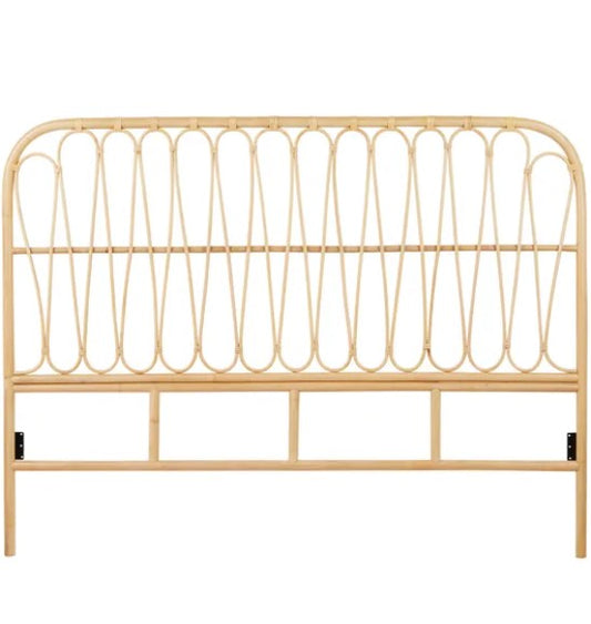 Natural Cane Headboard, Double, 114x135x3.5cm