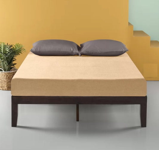 Burg Bed Frame, Dark Brown, 30.6x90x202cm
