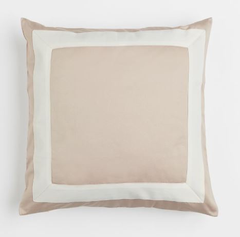 Cotton twill cushion cover, Light beige 50x50cm