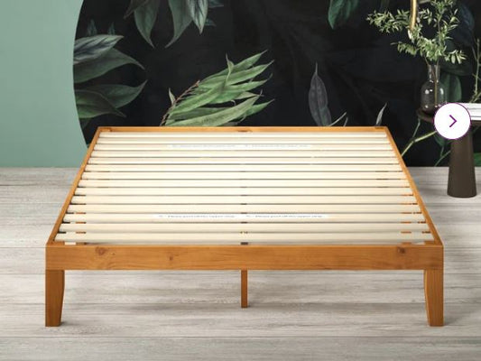 Burg Bed Frame, Rustic Pine Double 4'6, 30.5x136x200cm