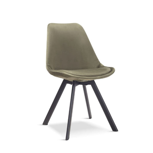 Mmilo Velvet Tulip Style Dining Chair Green, 58w x 47d x 82h