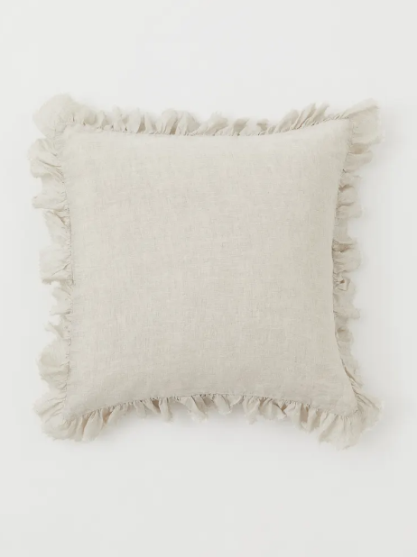 Linen Cushion Cover - Light Beige 50x50