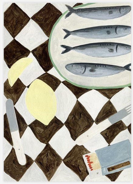 Isabelle Vandeplassche - Table Cloth with Matches  Poster