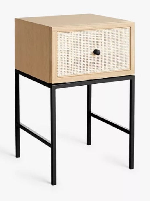 Rush Bedside Table Natural, 37x37x.8x59cm