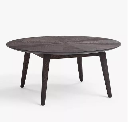 John Lewis & Partners Round Coffee Table In dark Wood, 90x0x40cm
