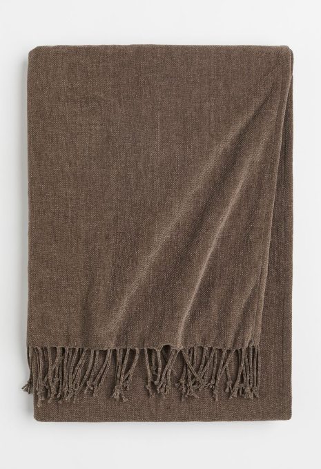 Chenille Blanket Brown 130x170
