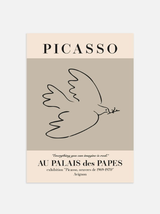 Picasso Peace Bird Poster 30x40cm