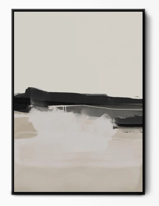 Soothe The Soul Abstract Canvas Art - Large / Black