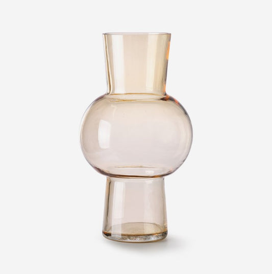 Glass Flower Vase M Peach