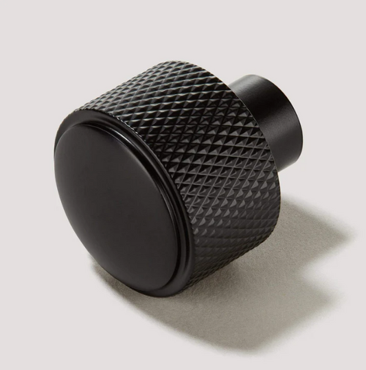 Humboldt Knurled Button Knob - Black 25mm