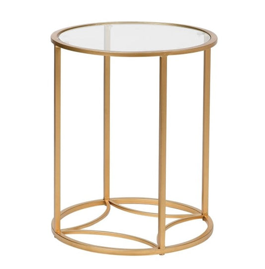 Round Gold Side Table, 46x38cm