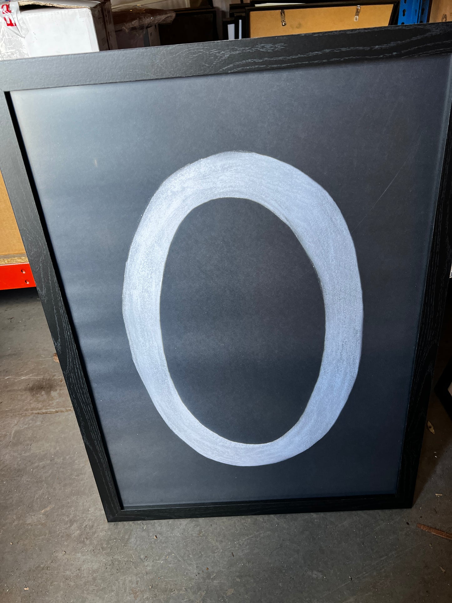 White Paint O, 50 x 70cm, framed