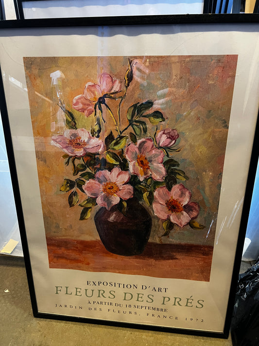 Fleurs des prés Poster, 50 x 70cm, framed