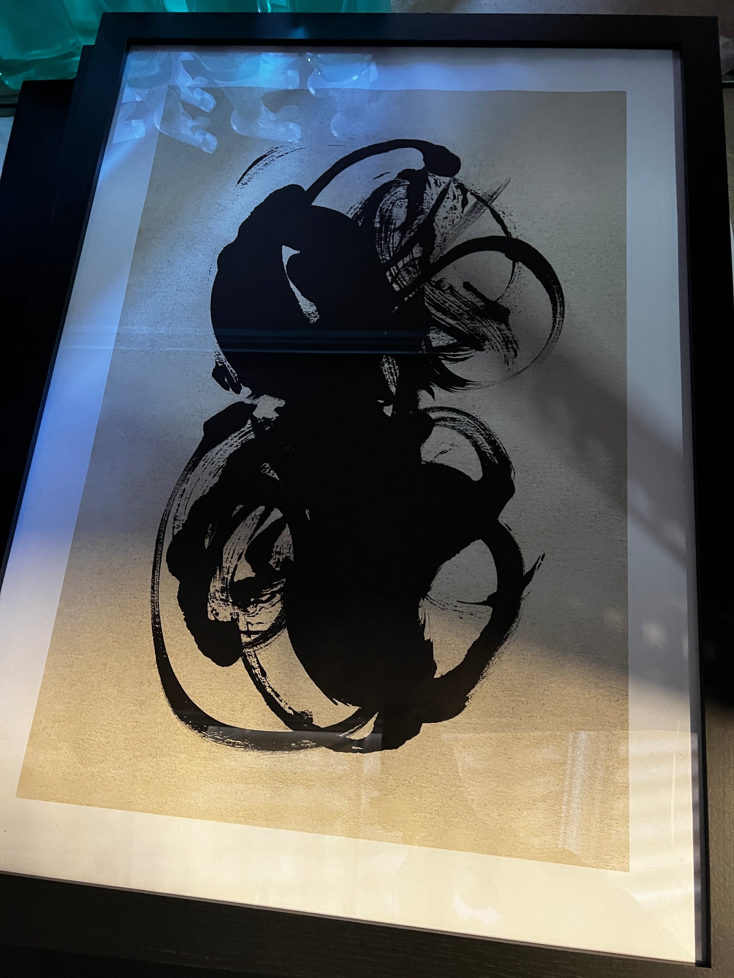 Black Paint, 50 x 70cm, framed