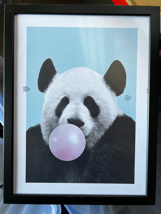 Bubblegum Panda Poster, 30 x 40 cm, framed