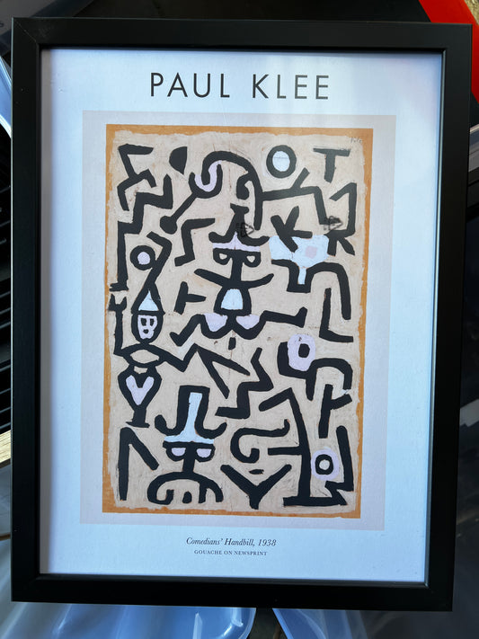 Paul Klee - Comedians’ Handbill Poster, 30 x 40 cm, framed