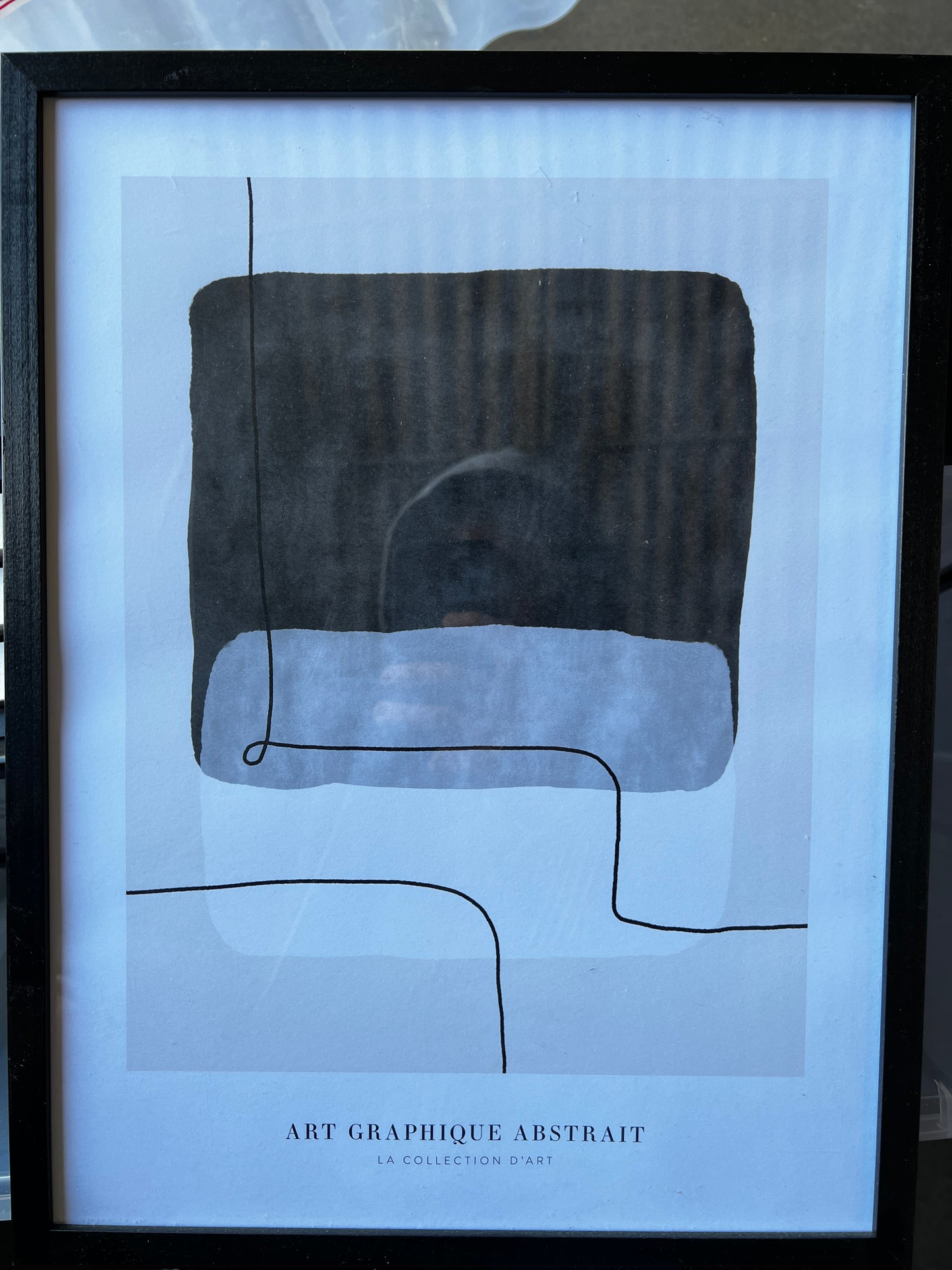 Art Graphique Abstrait No1 Poster, 30 x 40cm, framed