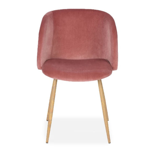 Mmilo Bath Velvet Accent Chair Dining Chairs – Rose Red