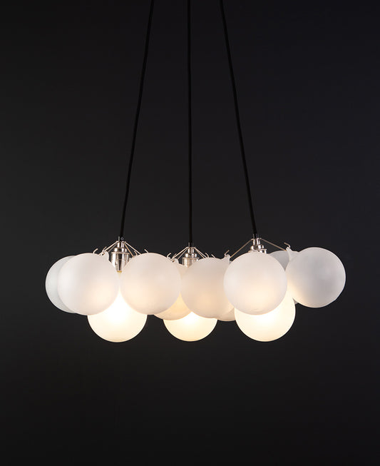 Medium frosted bubble chandelier, 65x65x30cm