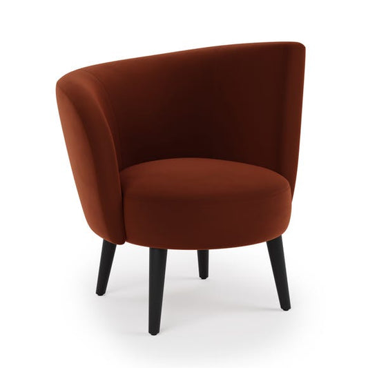 Ophelia Velour Accent Chair, 80x76x82cm