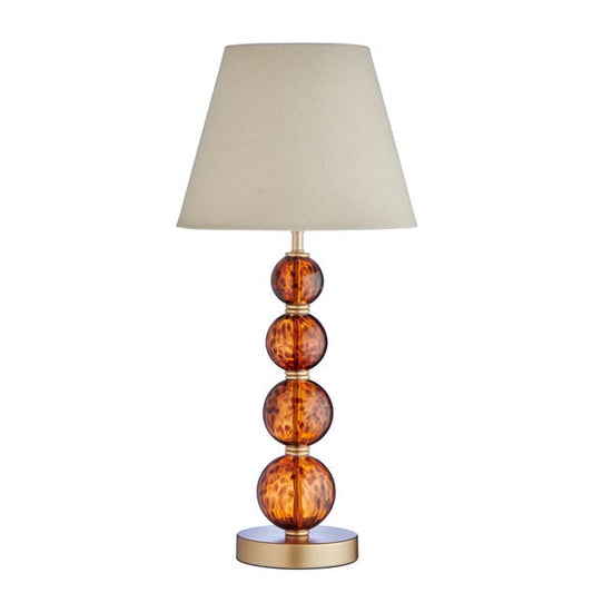 Lilo Tortoiseshell Glass Table Lamp, 57.5x27cm