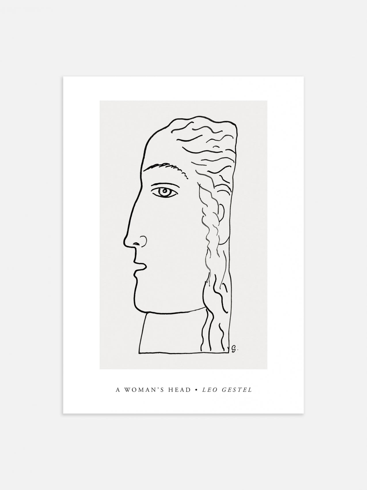 A Woman’s Head by Leo Gestel Poster 30x40cm