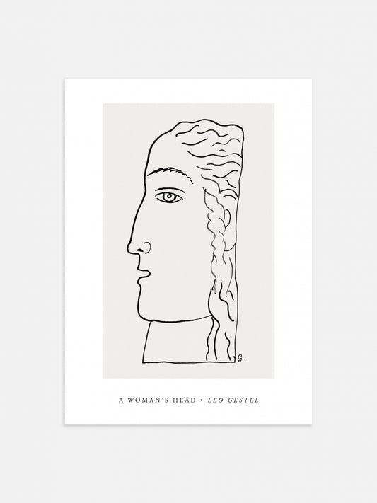 A Woman’s Head by Leo Gestel Poster 30x40cm