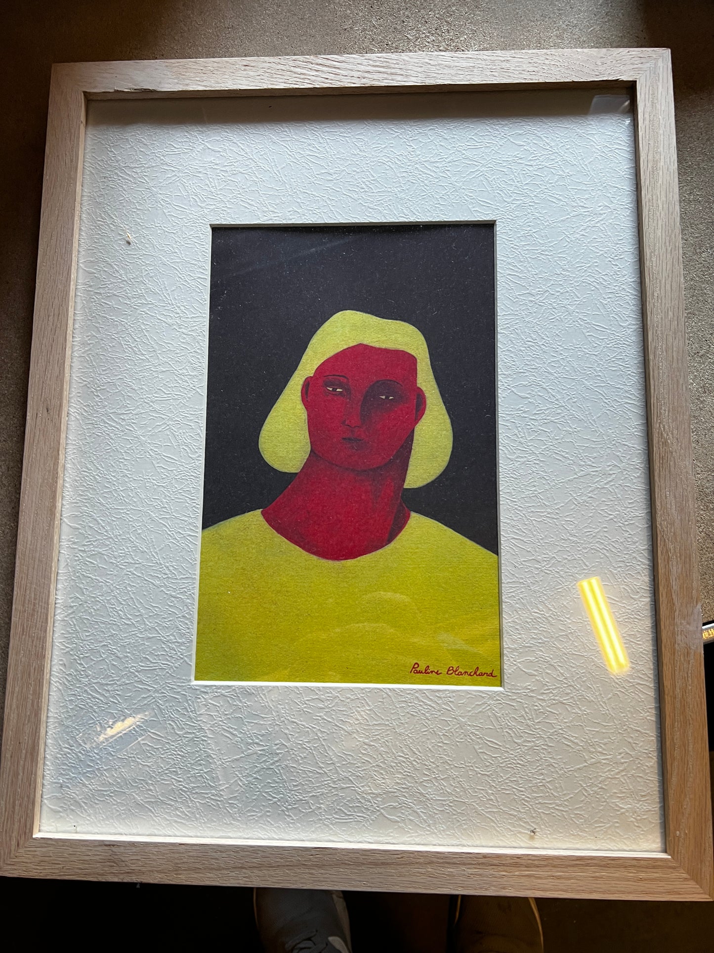 Art frame by artist Pauline Blanchard, 32 x 42cm, framed