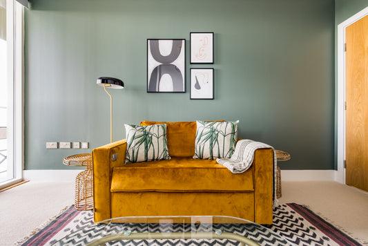 Ochre Sofa bed 1 seat, 70x135x95cm