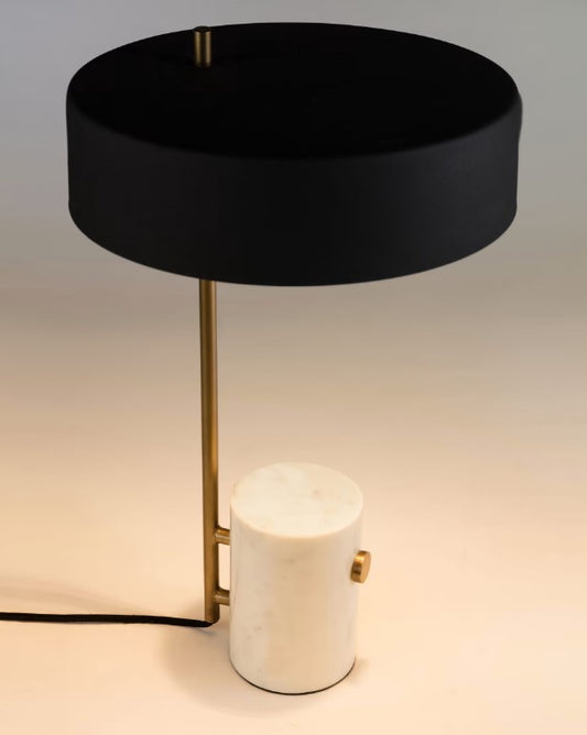 Phant Table Lamp In Metal And Marble, 30x30x53cm