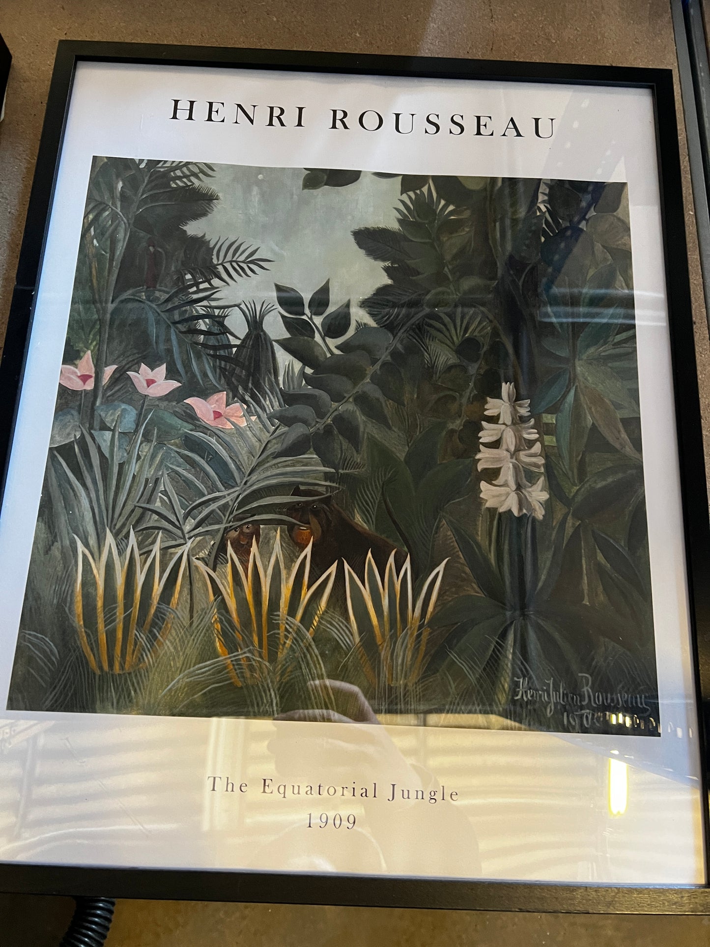 ROUSSEAU - THE EQUATORIAL JUNGLE, 40 x 50cm, framed