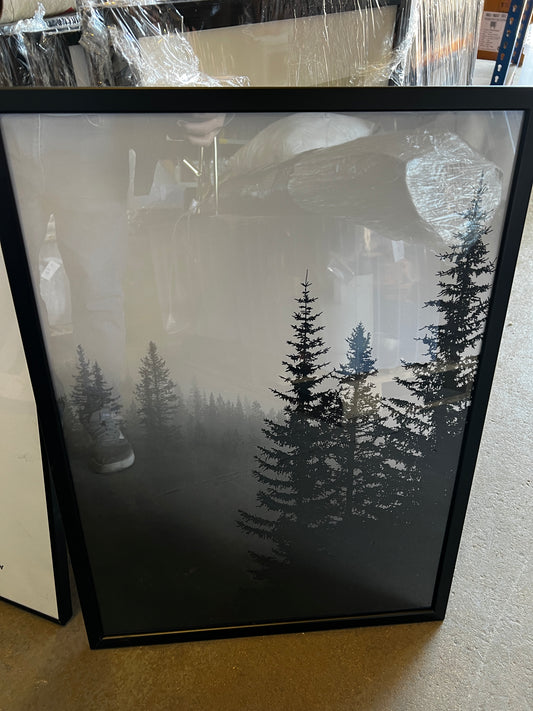 Foggy Autumn Pines, 50 x 70cm, framed