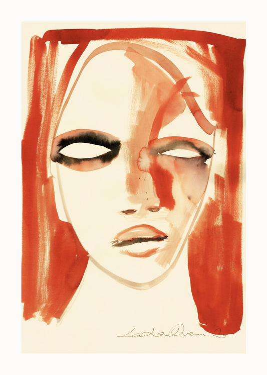 Red Portrait By LouLou Avenue 50 x 70