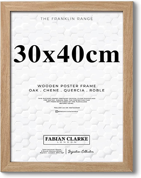 Fabian Clarke London® 30x40cm Modern Oak Wooden Picture Photo Frame