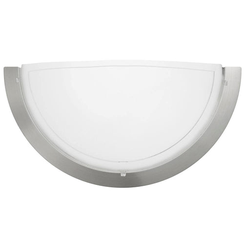 Planet 1 Satinated Glass Half Wall Light, 29x14.5x8.5cm