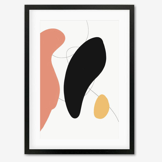 Bold Organic Shapes 30 x 40 cm / Black Frame