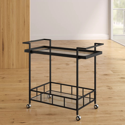 Callum Serving Cart by Blue Elephant, 81.28x90.17x47.75cm