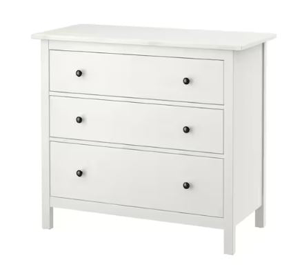 White Drawer Chest, 58x108x96cm