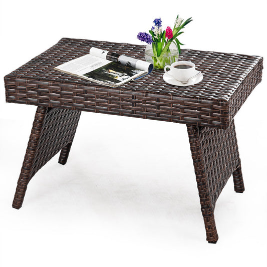 Eastman Folding Rattan Bistro Table