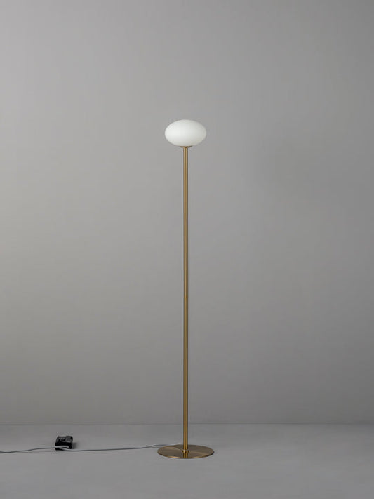 Imperial - 1 light brass and opal midi floor lamp, 119x20cm
