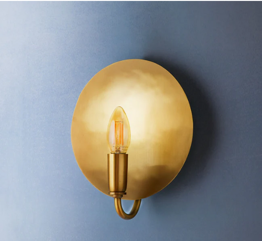 Moon Wall Light In Antique Brass