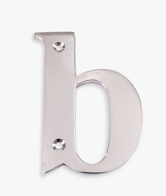 The House Nameplate Company 10cm Chrome Letter b