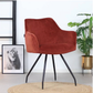 Velvet Dining Chair Nelly Copper with Arm, 60 x 61 x 80cm
