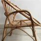 Vintage Bamboo chair with arms, 60x60x80cm